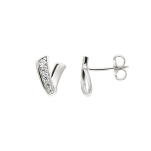 Ohrstecker 925 Silber rhodiniert mit Zirkonia