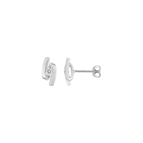 Ohrstecker 925 Silber rhodiniert mit Zirkonia