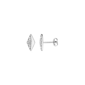 Ohrstecker 925 Silber rhodiniert mit Zirkonia