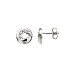 Ohrstecker 925 Silber rhodiniert mit Zirkonia