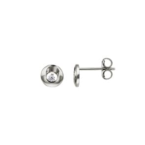Ohrstecker 925 Silber rhodiniert mit Zirkonia