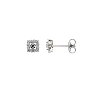 Ohrstecker 925 Silber rhodiniert mit Zirkonia