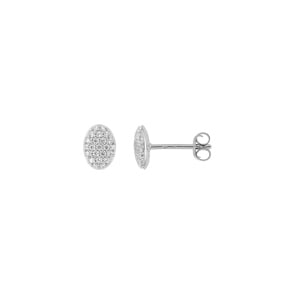 Ohrstecker 925 Silber rhodiniert mit Zirkonia pavé