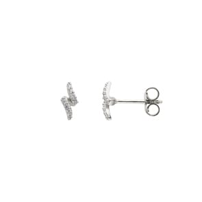 Ohrstecker 925 Silber rhodiniert mit Zirkonia pavé