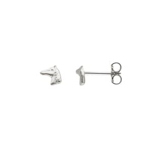 Ohrstecker 925 Silber rhodiniert, Pferd