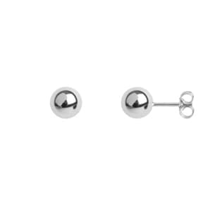 Ohrstecker hohl 925 Silber rhodiniert Ø 10mm