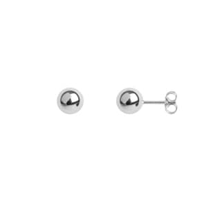 Ohrstecker hohl 925 Silber rhodiniert Ø 8mm
