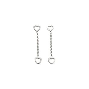 Ohrstecker mit Anhänger 925 Silber, Herz