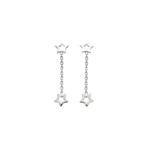 Ohrstecker mit Anhänger 925 Silber, Stern