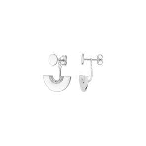 Ohrstecker mit Jackets 925 Silber rhodiniert mit Zirkonia pavé
