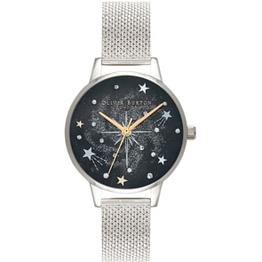 Olivia Burton Celestial Midi Dial Silver Mesh