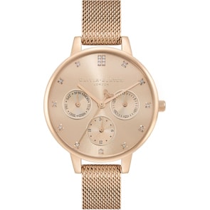 Olivia Burton Multifunction Day Date Mesh Rosé