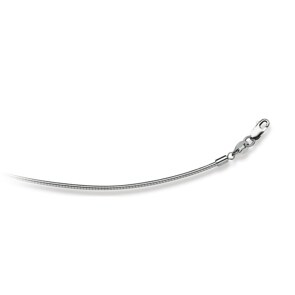 Omegakette 750/18 K Weissgold 1.4mm