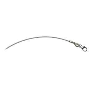 Collier omega rond or gris 750/18 ct 1.0mm