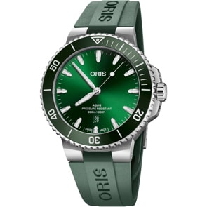 Oris Aquis Date Grün / Kautschuk Ø 43.5mm