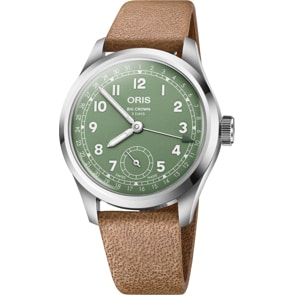 Oris Big Crown Pointer Date Calibre 403 Green on Leather Strap