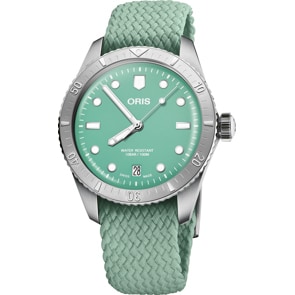 Oris Divers Sixty-Five Cotton Candy Grün auf Perlonband