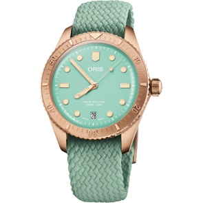 Oris Divers Sixty-Five Cotton Candy Wildgrün auf Perlonband