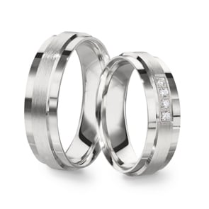 Paarringe 925 Silber Arezzo-Paar