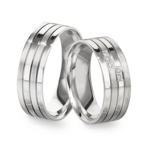 Paarringe 925 Silber Bolzano-Paar