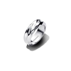 Pandora Essence Gewellter Breiter Band-Ring 925 Silber