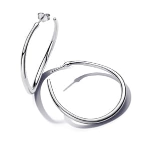 Pandora Essence Organisch Geformte 42 mm Offene Ohrringe 925 Silber