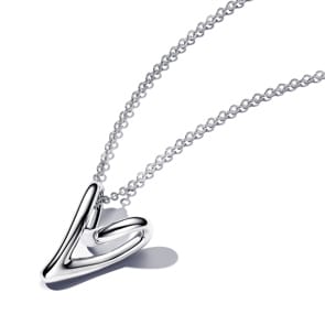 Pandora Essence Organisch Geformtes Herz Anhänger-Halskette 925 Silber