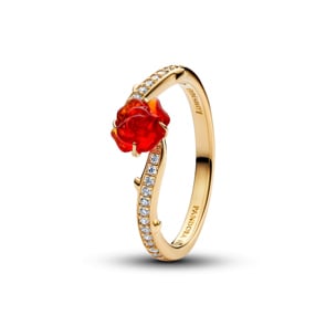 Pandora Gold Disney Die Schöne und das Biest Magische Rose Ring