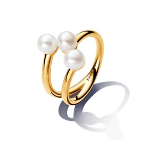 Pandora Gold Essence Behandelte Süsswasserzuchtperle Offener Ring