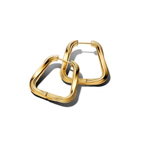 Pandora Gold Essence Grosse Verdrehtes Dreieck Creolen-Ohrringe