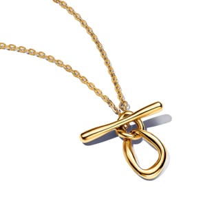 Pandora Gold Essence Organisch Geformte Kreise Halskette mit T-Verschluss
