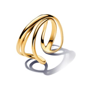 Pandora Gold Essence Organisch Geformter Offener Dreifachband-Ring