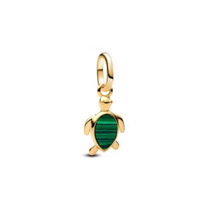 Pandora Gold ME Grüne Schildkröte Mini-Charm-Anhänger
