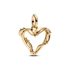 Pandora Gold ME Stacheldraht-Herz Charm-Anhänger