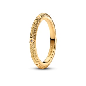 Pandora Gold ME Struktur & Steine Ring