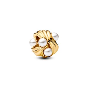 Pandora Gold Moments Abstract Waves Charm