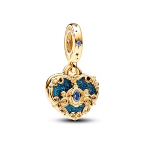 Pandora Gold Moments Disney Cinderellas Kutsche & Herz Doppelter Charm