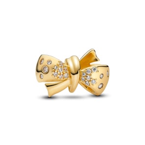 Pandora Gold Moments Funkelndes Schleifen Charm  