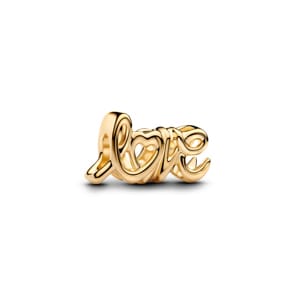 Pandora Gold Moments Handgeschriebenes Liebe Charm 