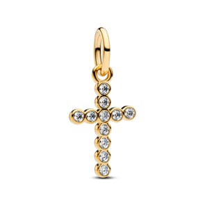 Pandora Gold Moments Kreuz Charm-Anhänger