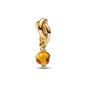Pandora Gold Moments November Facettierter honiggelber Ewigkeitskreis Charm-Anhänger