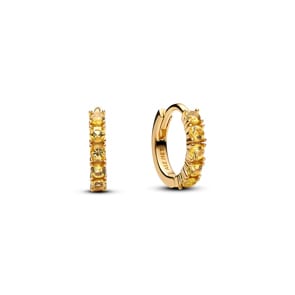 Pandora Gold Timeless Gelbe Huggie-Ohrringe
