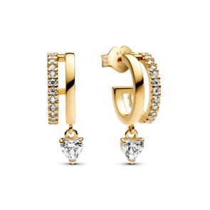 Pandora Gold Timeless Hängendes Herz Creolen