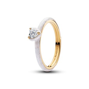 Pandora ME Gold Weisses Chakra Herz Ring