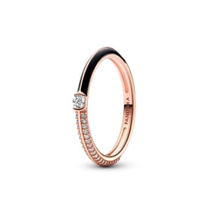Pandora ME Pavé & Schwarz Doppelring