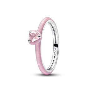 Pandora ME Rosafarbenes Chakra Herz Ring 925 Silber