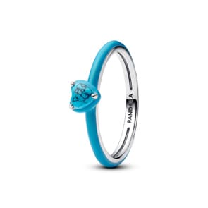 Pandora ME Türkisfarbener Herz-Stein Ring 925 Silber