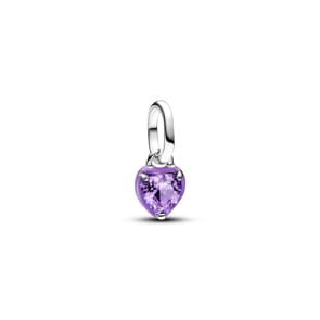 Pandora ME Violettes Chakra-Herz Mini-Charm-Anhänger 925 Silber