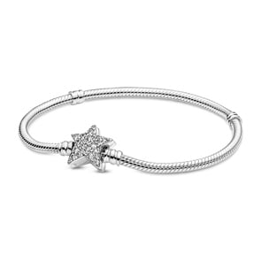 Pandora Moments asymmetrischer Stern-Verschluss Schlangen-Gliederarmband