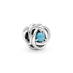 Pandora Moments Dezember Geburtsstein Türkis-Blauer Ewigkeitskreis Charm